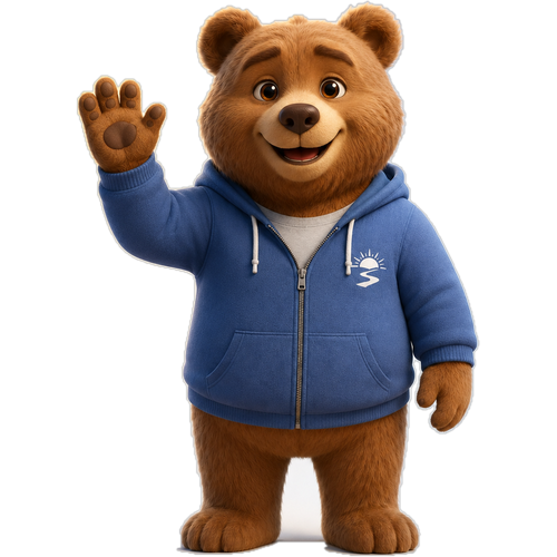 Hope the bear waving